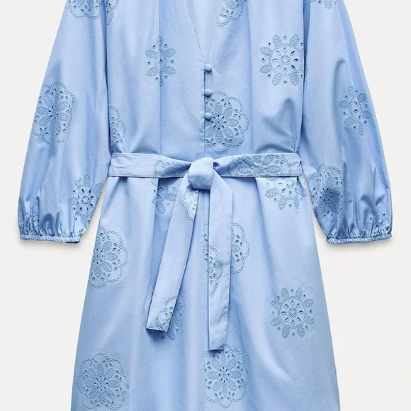 Blue Women's Dress - Picture 3 of 3